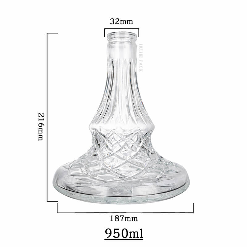 broad bottom liquor bottle-capacity Capacidad de botella de licor de fondo ancho