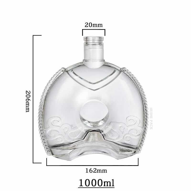 oval arch bottom Liquor Bottle-capacity Capacidad de botella de licor de fondo oval