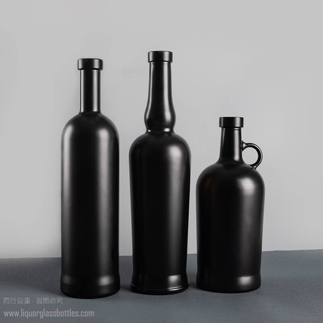 Empaquetado de cristal de Tequlia del whisky de la vodka de la base pesada del negro 75CL