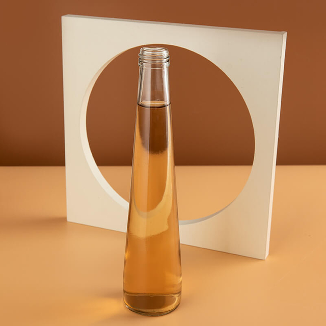 Botella de cristal de cóctel en forma de cono de 250 ml y 330 ml