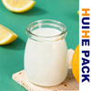 Botella de l&aacute;cteos de vidrio de calidad alimentaria de 100 ml para pud&iacute;n de yogur