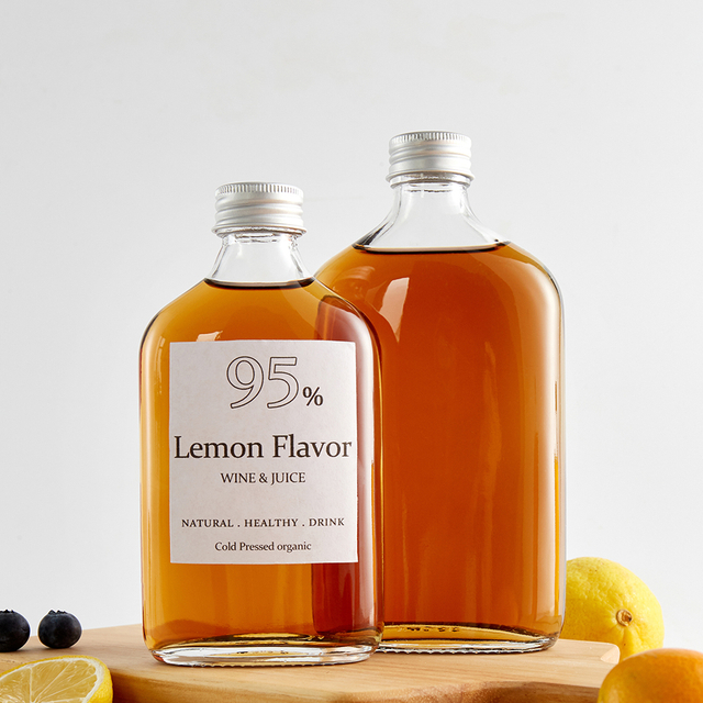 Bottillas de espíritus de matraz plano de vidrio transparente