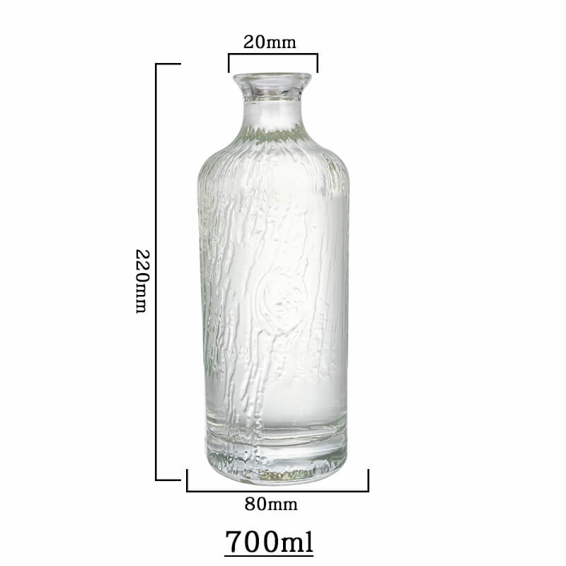 embosed water flow liquor bottle capacity Capacidad de botella de licor de flujo de agua embalado
