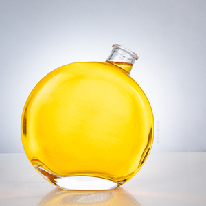 Diseño único Botella de licor de botella de vidrio transparente esférico