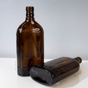 500 ml de botella de cerveza de vidrio vacío de 500 ml con tornillo de cerveza con tornillo