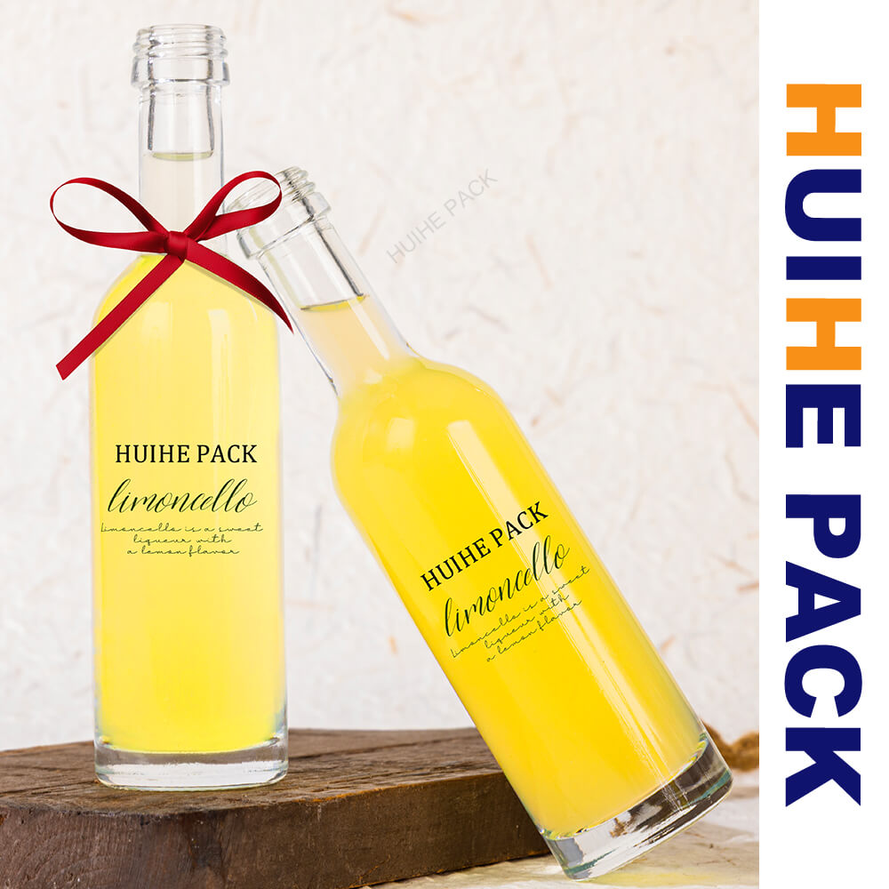 botellas de limoncello para favores de boda