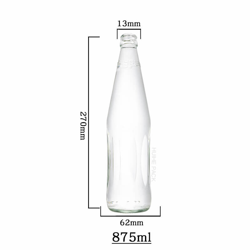 Botella de bebida de vidrio con acabado corona de 875 ml (9)
