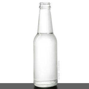 Botella de vidrio de sidra de manzana carbonatada transparente Flint de 250 ml con tapa de corona de 26 mm
