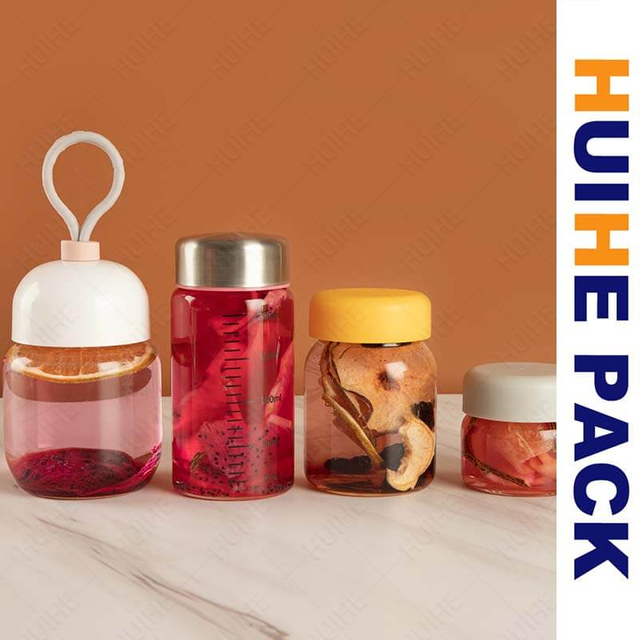 Mini botella de agua de vidrio de borosilicato alto con tap&oacute;n de rosca