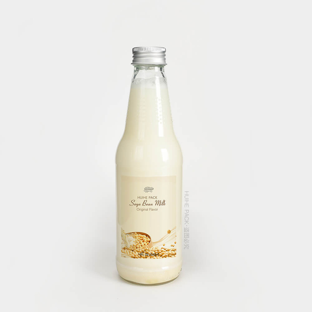 Botella de vidrio l&aacute;cteo de leche de soja de 300 ml de Vietnam con tapa de aluminio