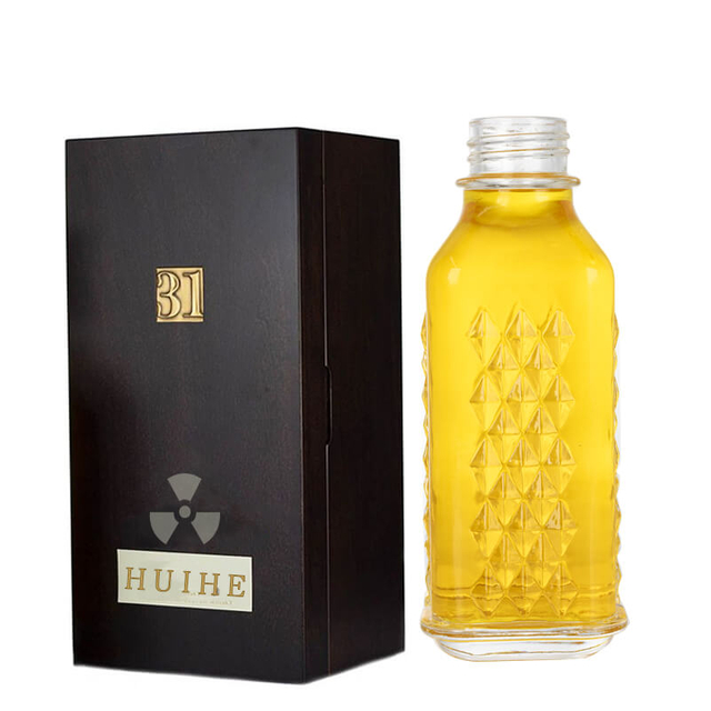 Patr&oacute;n en relieve de 650 ml de botella de licor de vidrio tipo diamante