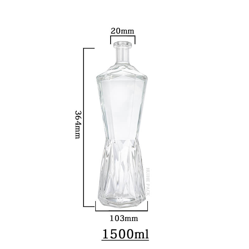 Capacidad de botella de licor de reloj de arena