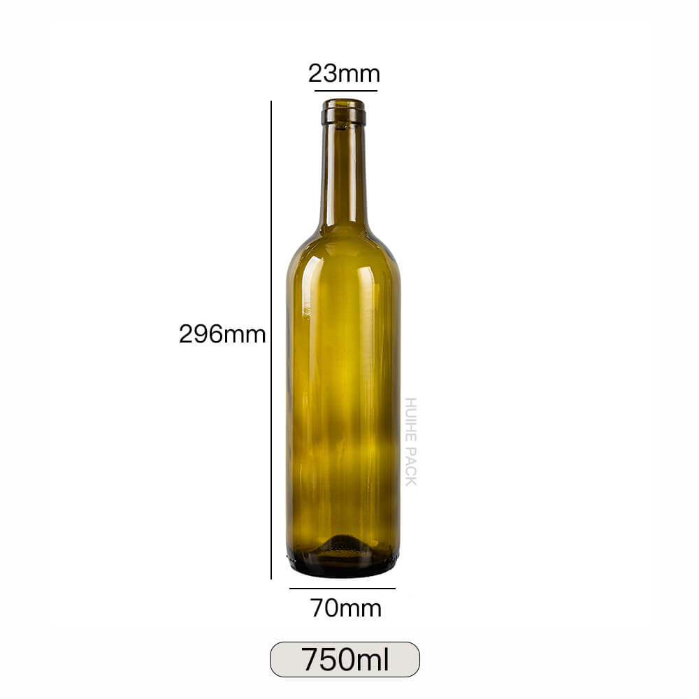 Botella de vino de cristal verde de 750 ml y 765 ml (15)