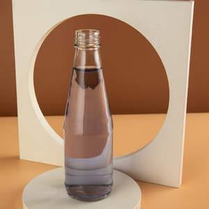 Botella de vidrio de limoncello redonda transparente de 250 ML