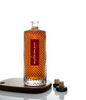 Botella de alcohol de vidrio de whisky con textura redonda de 1 litro