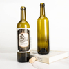 Botella de copa de vino tradicional Claret de 750 ml con etiqueta de papel