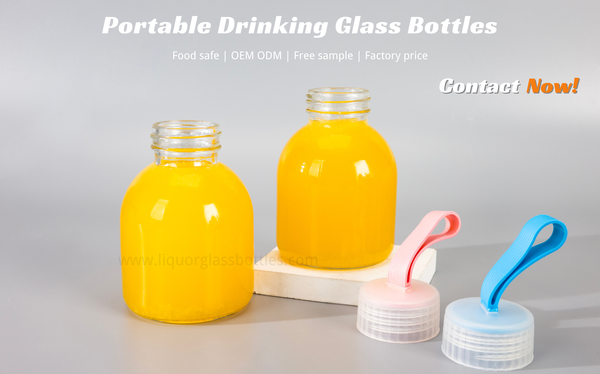 portable glass juice bottle botella de jugo de vidrio portátil