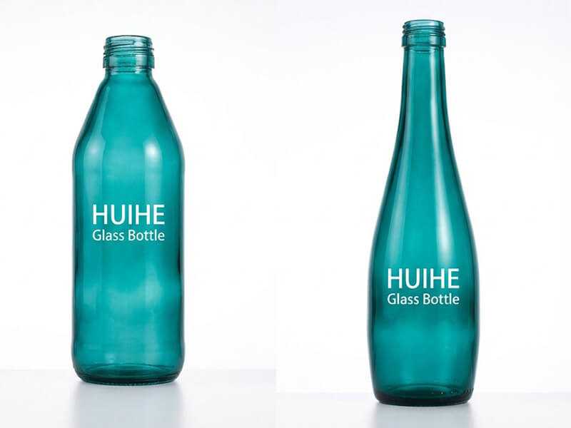 botella de vidrio verde azulado 04