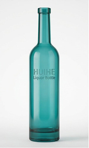 botella de vidrio verde azulado 15
