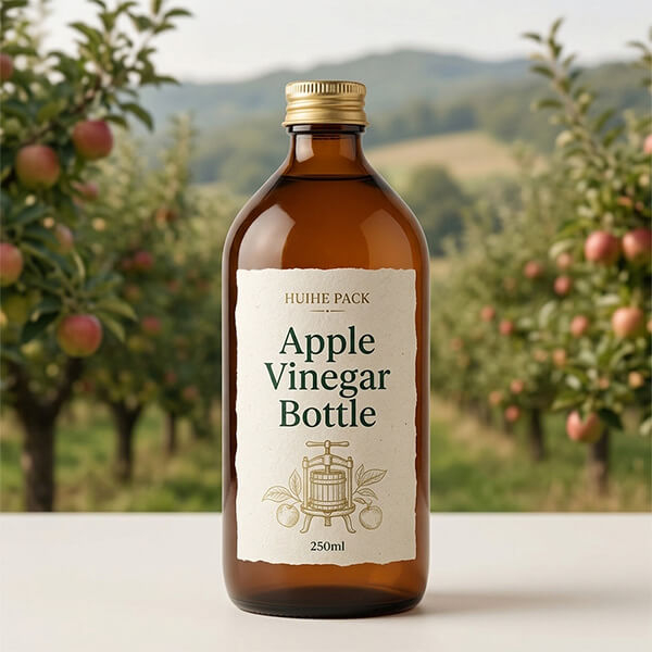 Botellas de vinagre &aacute;mbar de 250 ml
