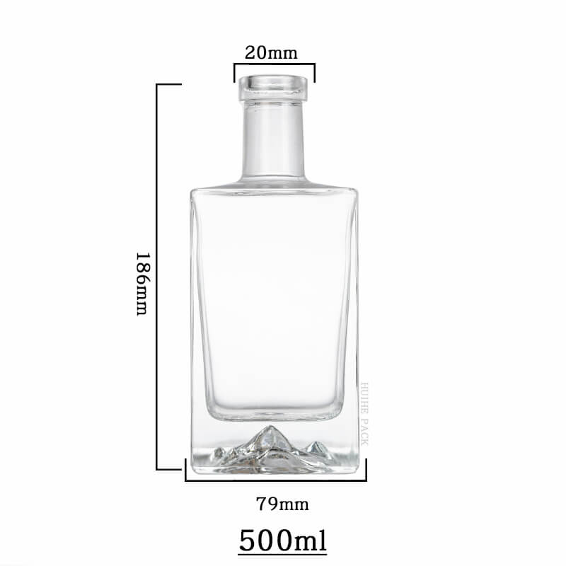 Snow Mountain Base liquor bottle-capacity Botella de licor de la base de la montaña de la nieve