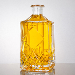 Bottación de vidrio cuadrado de patrón de diamante de bordes de diamante