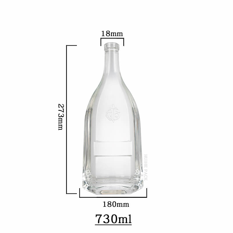 Curvado Cuerpo Capacidad de botella de licor plano