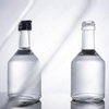Botellas de alcohol peque&ntilde;as de vidrio de pedernal transparente de cuello solitario de 50 ml a granel