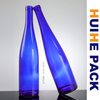 Proveedor exclusivo de botellas de licor de vino de vodka de vidrio azul cobalto de 750 ml