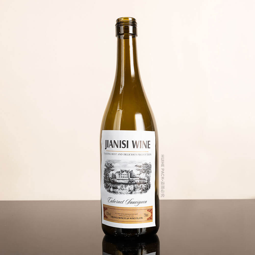 botella de copa de vino