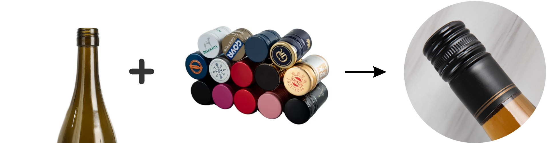 aluminum screw cap tapón de rosca de aluminio