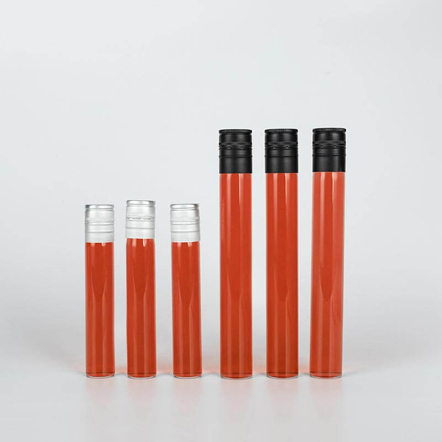 Viales de vidrio de tubo de muestra de vino de 50 ml y 100 ml con tapa a granel