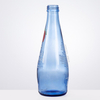 Botella de agua de vidrio azul cobalto de 325 ml con tapa de rosca