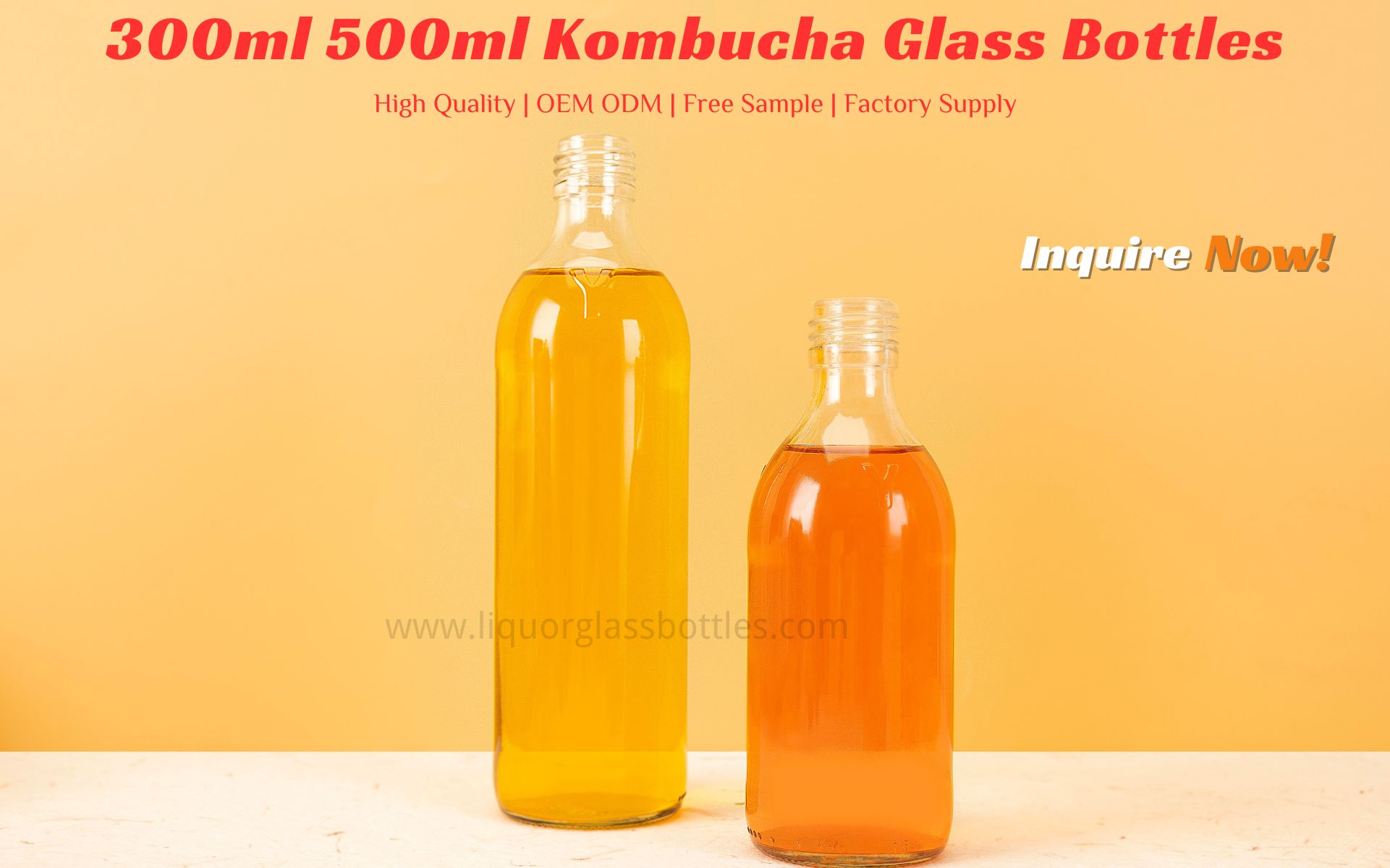 botellas de vidrio kombucha