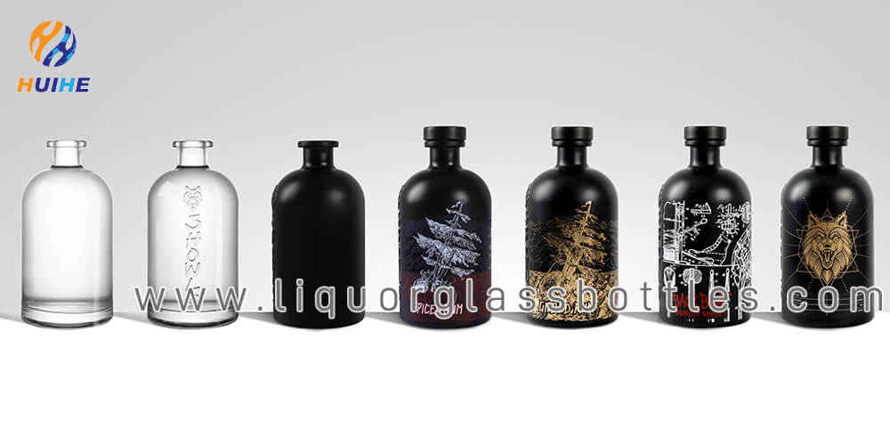 decoraci&oacute;n de botellas de bebidas espirituosas personalizadas revestimiento en aerosol de serigraf&iacute;a China.jpg