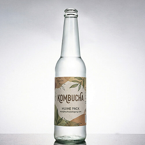 Botella de cristal de kombucha de 750ml.