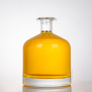 Botella de tequila de forma bulbosa suave clásica botella de hidromiel
