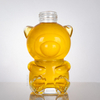Forma de oso Botella de licor de vidrio transparente 500 ml de botella de hidromiel