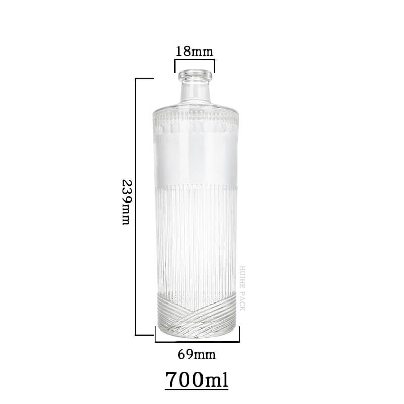 espíritu de rayas cilíndricas Capacidad de botella