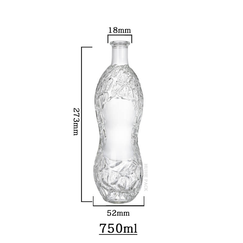 Irregular whiskey bottle-capacity Capacidad de botella de whisky irregular