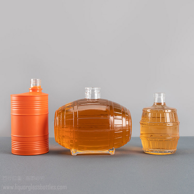 Empaquetado de cristal único personalizado del licor de la vodka del whisky del barril del barril de la botella