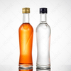 Botellas de alcohol en miniatura de vidrio transparente redondo de 50 ml al por mayor de f&aacute;brica