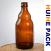 Botella de sidra de cerveza belga &aacute;mbar vac&iacute;a de 330 ml con tapa de corona