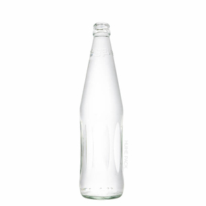 Botella de vidrio para bebidas gaseosas carbonatadas de 875 ml con cuello de corona
