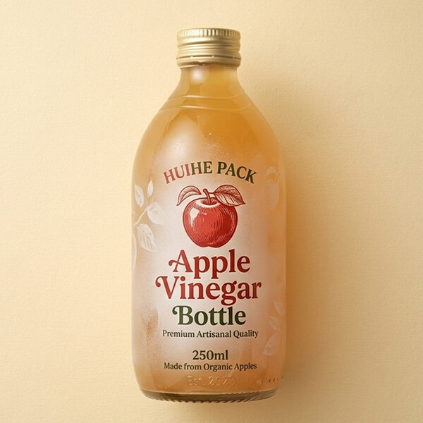 Envase de vidrio de vinagre de manzana de 250 ml
