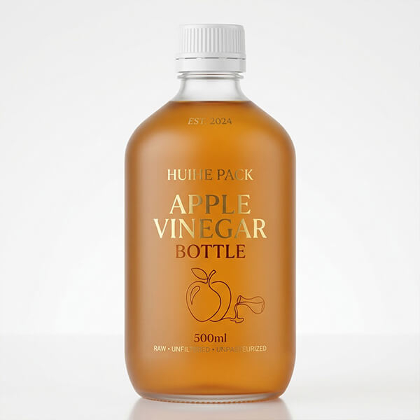 Botella de vidrio de vinagre personalizada de 500 ml