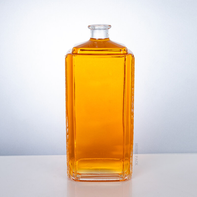 1500 ml de m&uacute;ltiples - botella de licor de vidrio rectangular con bordes
