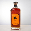 Botella de licor de vidrio cuadrado de 1000 ml en relieve