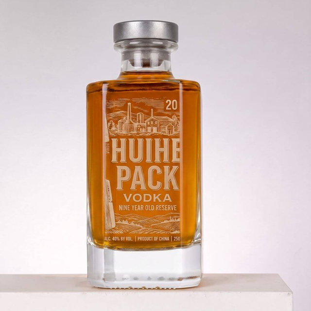 Prisma rectangular mini botella de licor de vidrio 250 ml