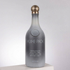 Botella de liquor de vidrio de cilindro bulboso redondeado